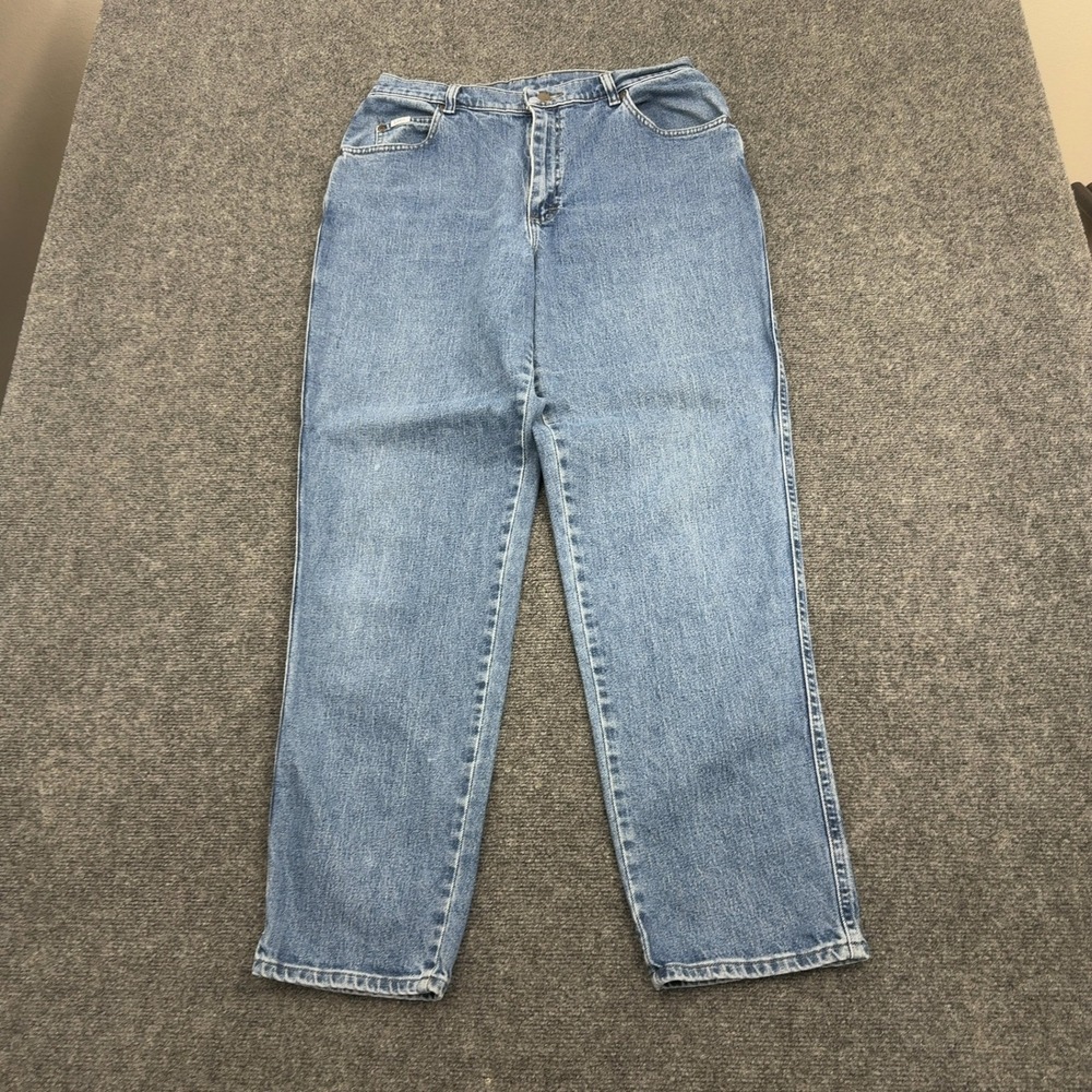 Vintage Lee Jeans Womens 14M Blue Cotton Spandex High Rise Tapered Casual Retro